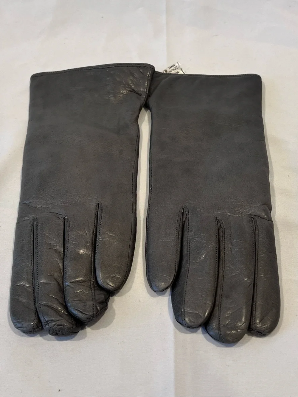Madova Firenze Italy Leather Cashmere Lined Gloves Gray Size 7